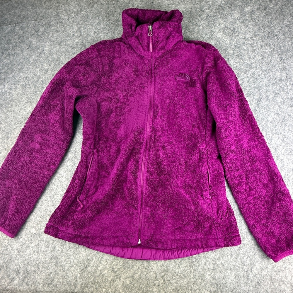 The North Face Osito Fleece Jacket Womens Medium Magenta‎ Purple Full Zip Soft